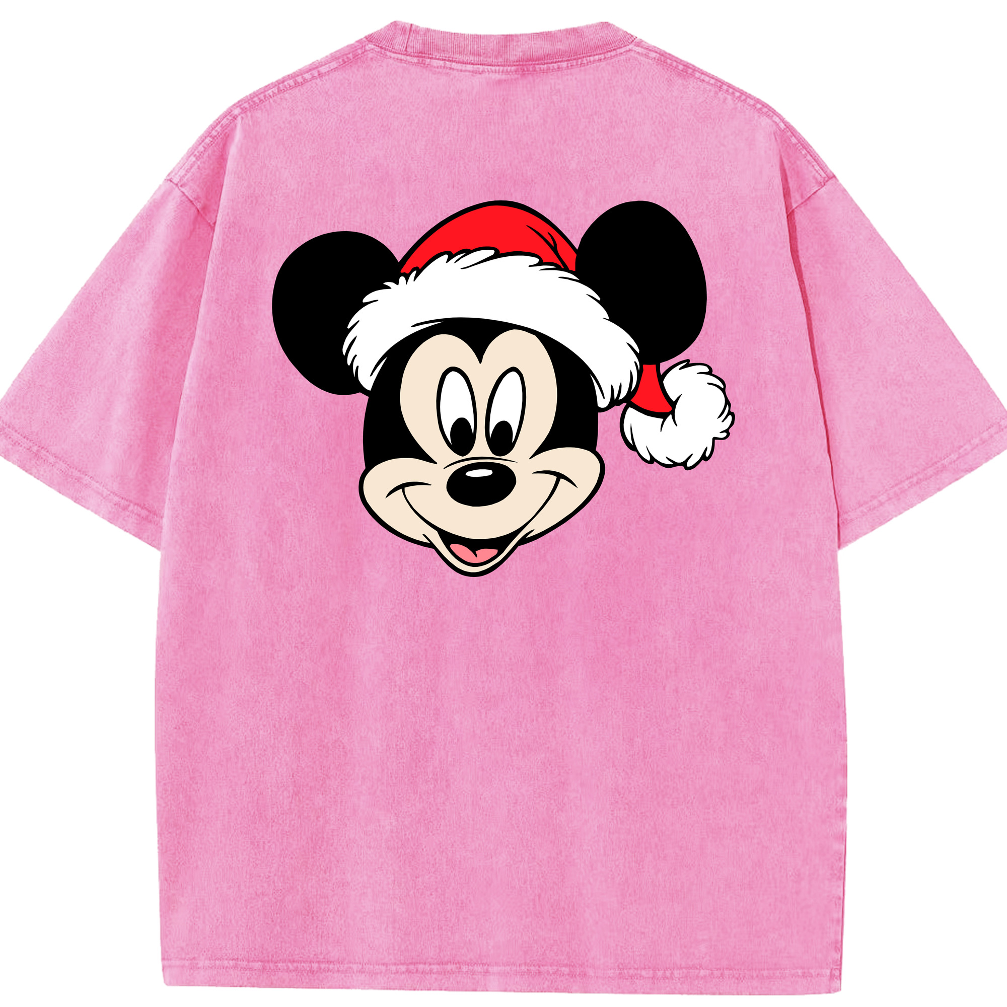 （画像用） ミッキーマウス Mickey Mouse 綿100% ヴィンテージ風 半袖Tシャツ（背面プリント）